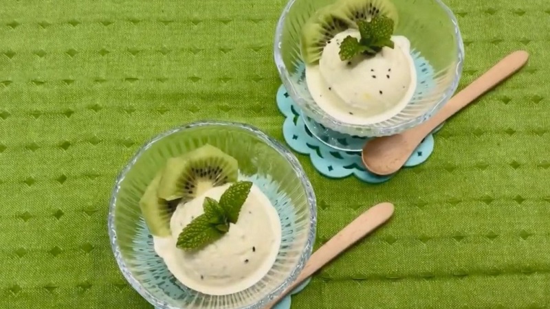 Receta de helado de kiwi fácil y delicioso